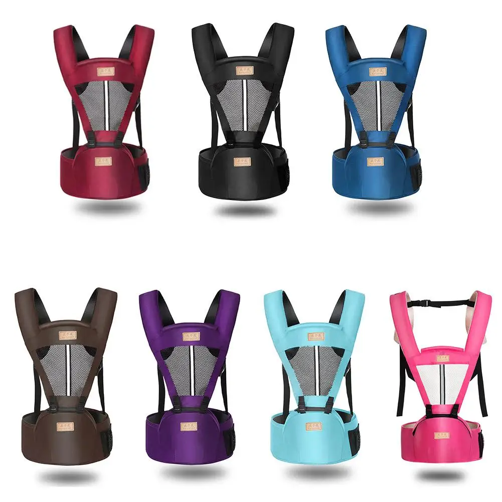 Newborn Infant Baby Carrier Summer Outdoor Solid Breathable Ergonomic Adjustable Wrap Sling Chest Kangaroo Backpack 0-4 Years