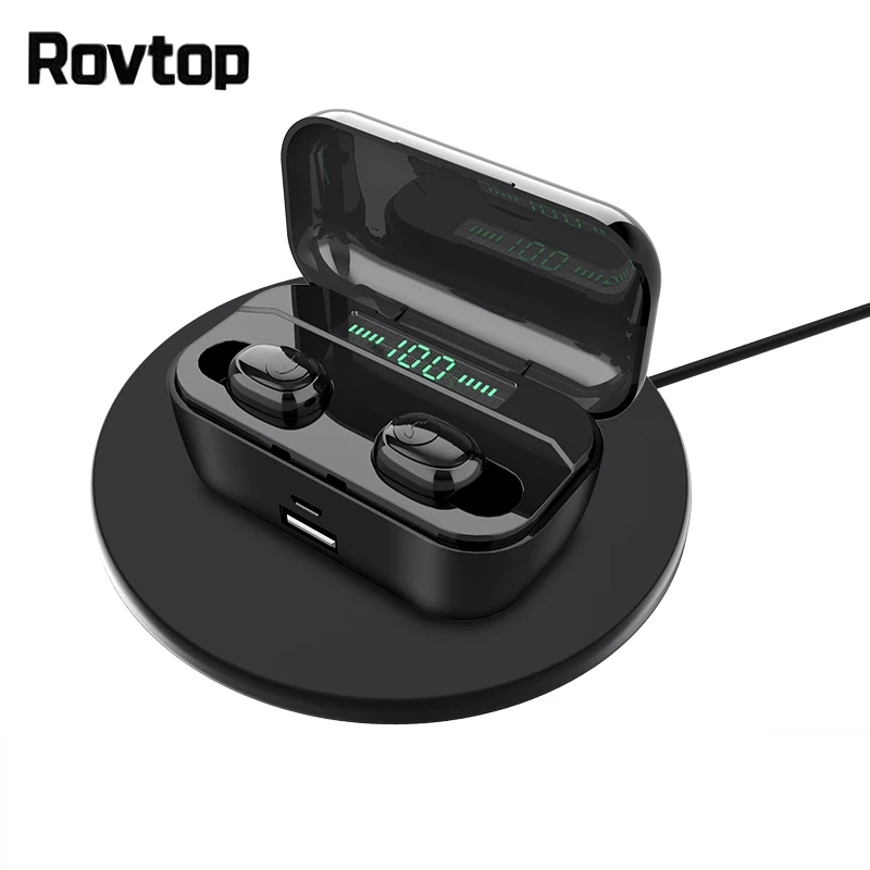 

3500 mAh TWS Wireless Earphone Bluetooth 5.0 Earphones Led Power Display CVC8.0 DSP Noise Reduction Sport Headset Power bank