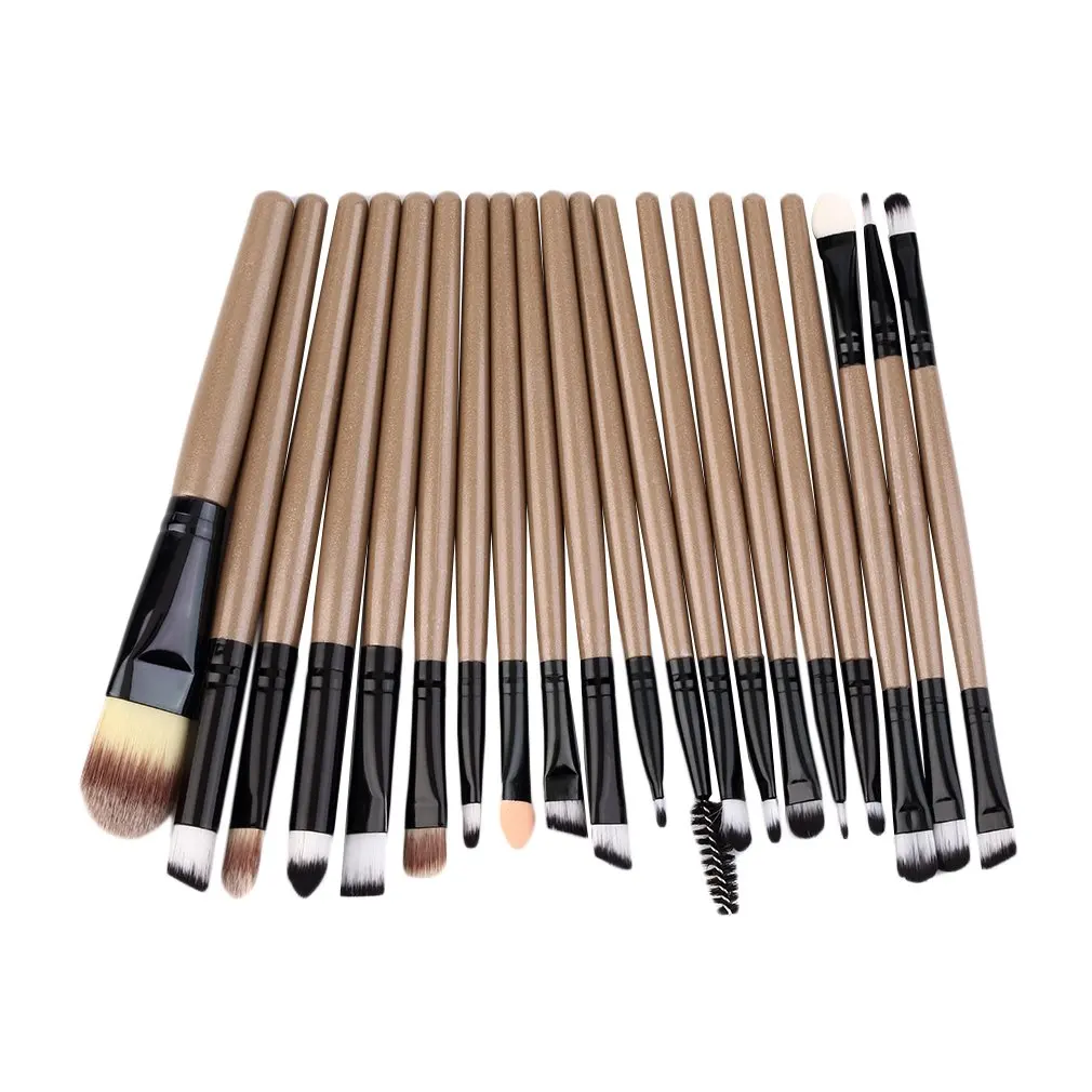 20 шт./компл. Профессиональные кисти для макияжа Смешивание Тени Пудра основа глаз