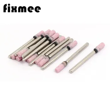 

3mm Dia Shank 4mm Cylinder Head Ceramic Mounted Point Grinding Bit 15pcs