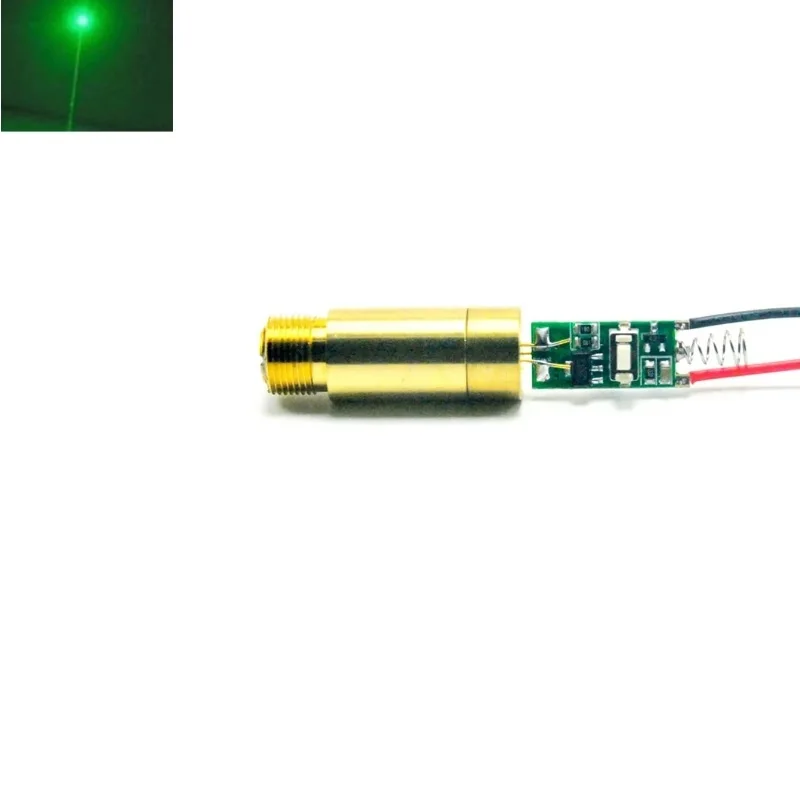 532nm 50mw Green Laser Diode Dot Module 3.7V 12mm Diameter with Brass Housing focusable 780nm 30mw nearly ir infrared laser diode line module with dia 12mm cooling heatsink 3v 5v