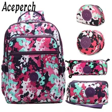 ACEPERCH для девочек Многофункциональный школьный рюкзак Mochila Escolar Feminina женский водонепроницаемый рюкзак большой емкости дорожная сумка с обезьяной