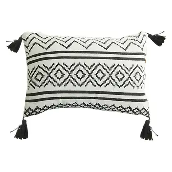 

Sofa Cushion Washable Tassel Edge Pillow Cover Removable Living Room Home Hotel Chenille Square Zipper Bedding Geometric Pattern