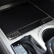 

Car Storage Box Panel Cover Strip Trim Carbon Fiber Sticker Center Console Interior Mouldings Auto For Toyota Camry 2018 2019