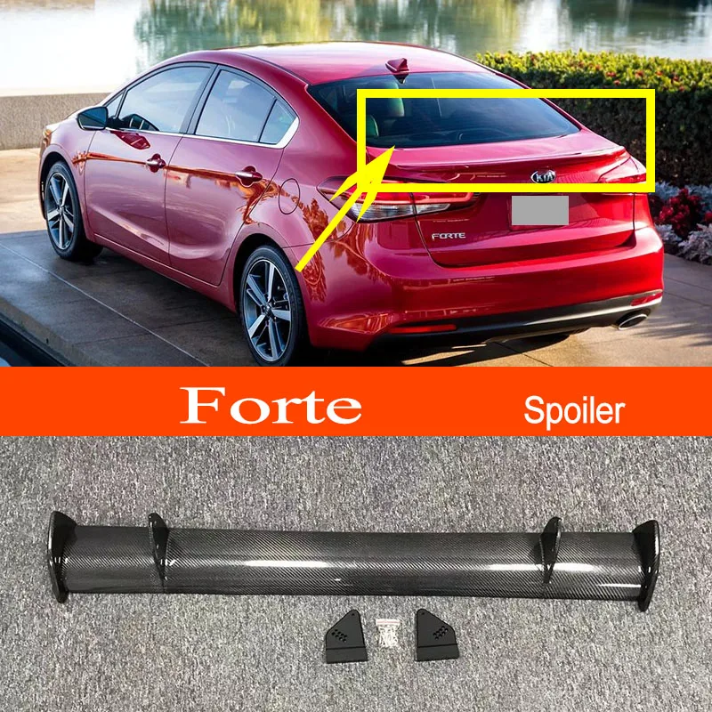 

Forte 2016 2017 2018 углеродное волокно/FRP GT-style автомобильный стиль спортивная фотосессия для KIA Forte 2016 2017 2018 седан