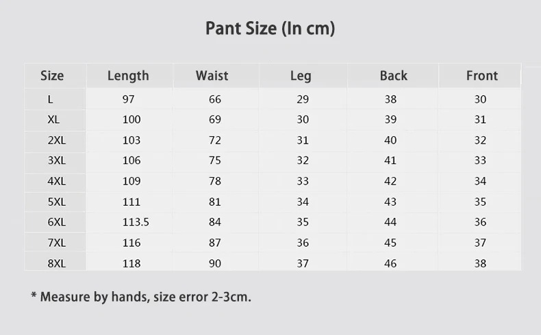 Pants size