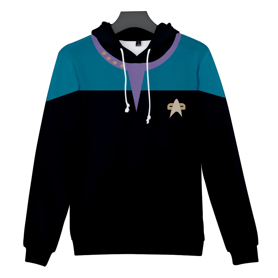 Научная фантастика сериал Star Trek: короткие треки косплей 3D Толстовка с капюшоном Мужская/Женская Повседневная Хип-хоп толстовка одежда