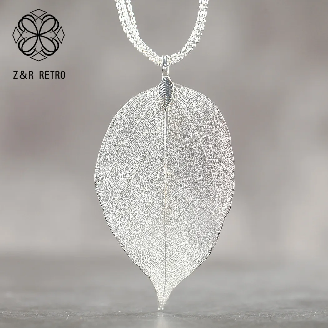 Chain Necklaces Pendants Maple Leaf Necklace Women Long Necklaces 7color Decoration Handmade Necklace Leaf Vintage New Gift - Окраска металла: 7