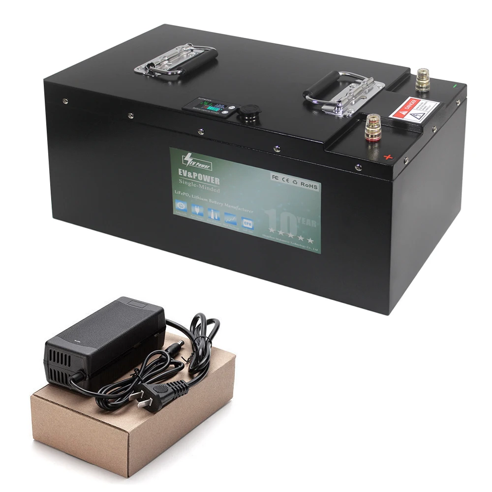 12V 24V 100AH 200AH 300AH LiFePo4 battery pack built-in BMS with charger lithium iron phosphate RV solar storage energy battery lithium battery pack