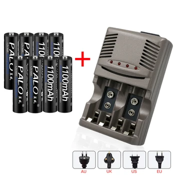 

2020 High-end LED Smart Battery Charger For Ni-Cd Ni-Mh AA AAA Rechargeable Batteries With 8pcs AAA 1100mah Battery For Toy Cars