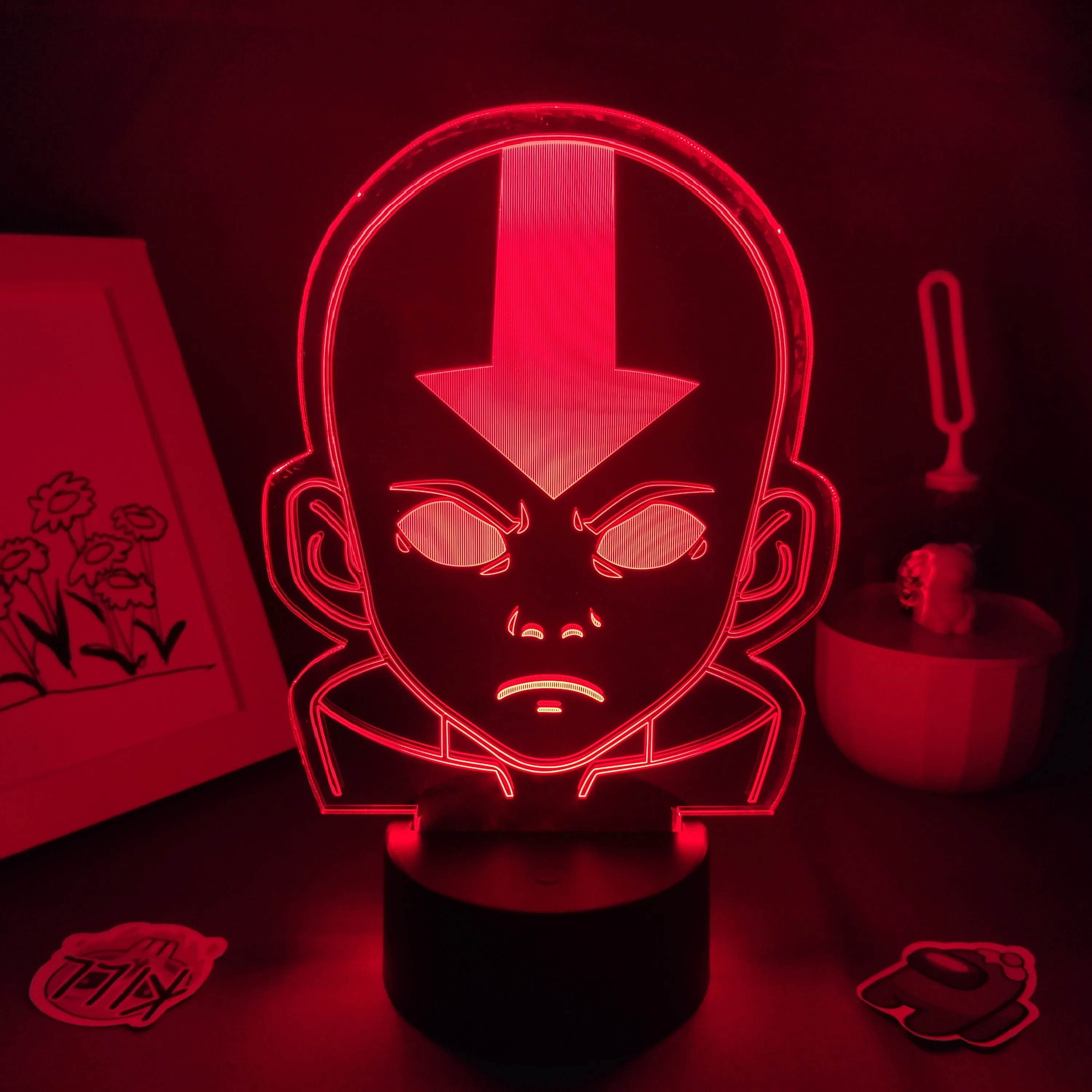 Avatar The Last Airbender Anime Figure Aang 3D Led Night Lights Cool