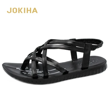 

2020 New Flats Sandals Women Summer Open Toe Ankle Warp Ladies Sandals Footwear