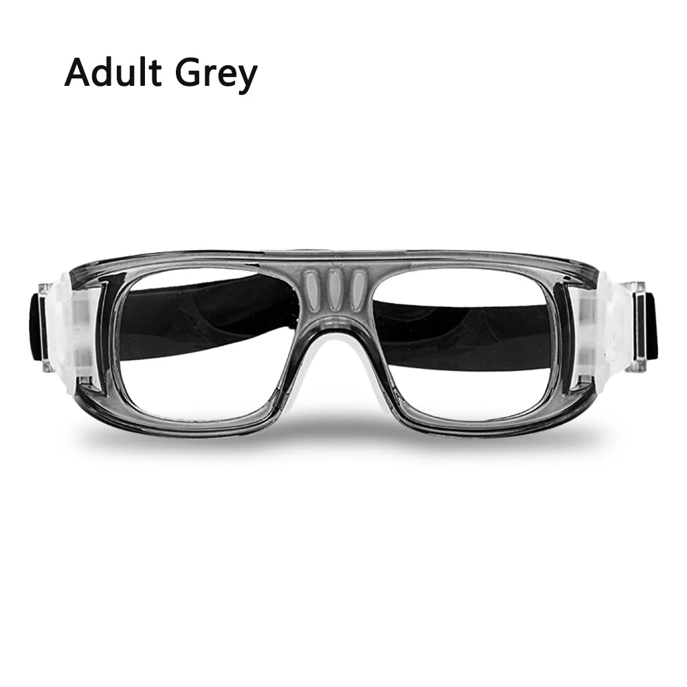Профессиональные детские баскетбольные очки защитные очки детские футбольные очки Защита спортивной безопасности очки - Цвет: Adult Grey
