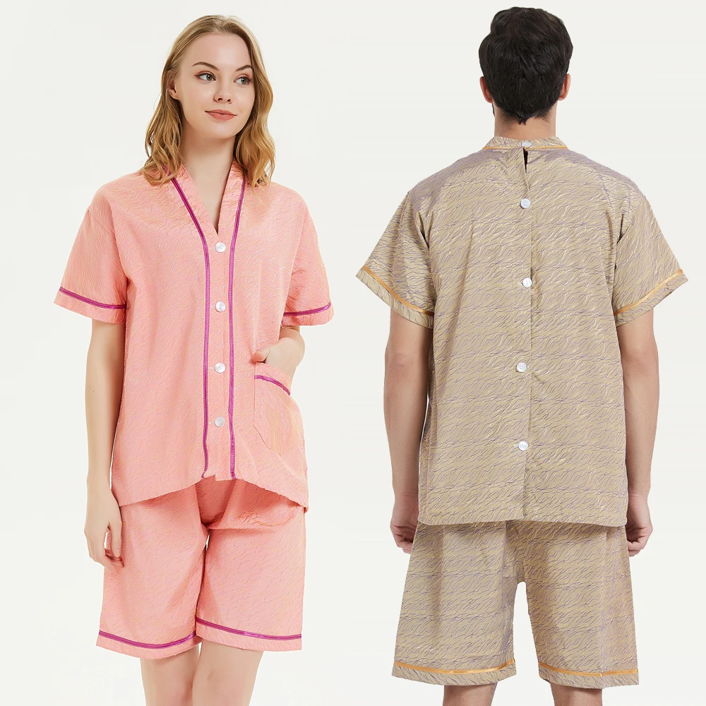 100% Cotton Pajamas Sets Women Soft Plus Size Fashion Men Sleepwear Suit 2PCS Sexy Summer Spring Home Couple Lounge Couples