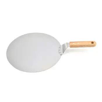 

Stainless Steel Round Pizza Peel 10 Baking Shovel Paddle, Cake Lifter Transfer Tray for Baking Homemade Pizza