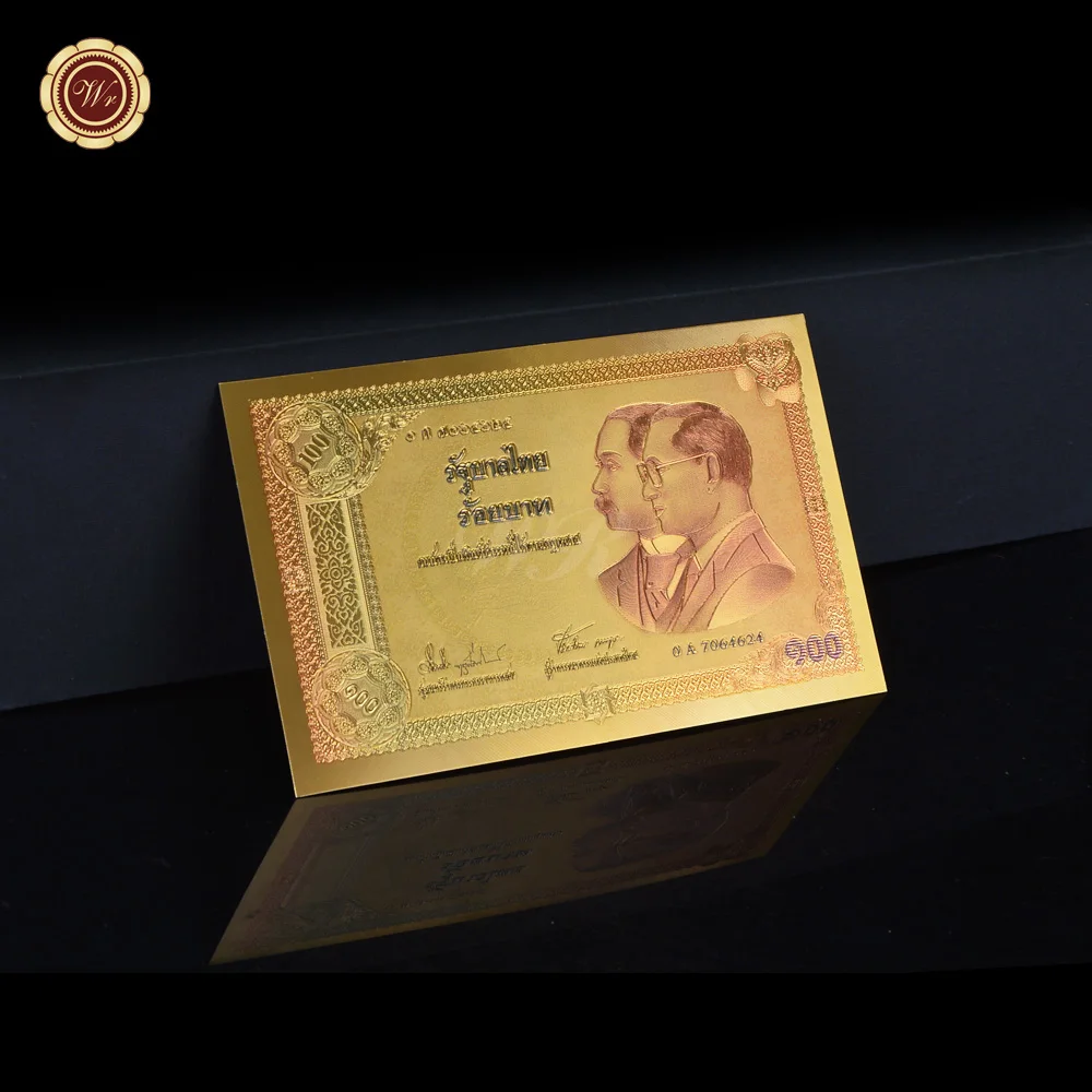 Банкнота Bhumibol Adulyadej тайский Золотой банкнот с позолоченным покрытием 2011 батов 84