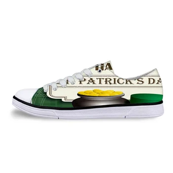 

St Patrick'S Day Hat Gold Unisex Canvas Shoes For Men Classic Flats Canvas Shoes Teen Boys Studnets Low Top Sneakers