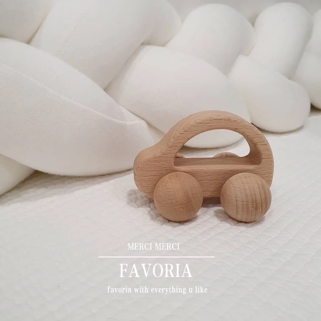 Лаковое кольцо для рук игрушка для новорождённых младенцев и маленьких детей деревянная игрушечная машинка