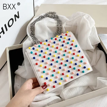 

[BXX] Rivet PU Leather Crossbody Bags For Women 2020 Autumn Luxury Shoulder Handbags Female Travel Fashion Cross Body Bag HN882