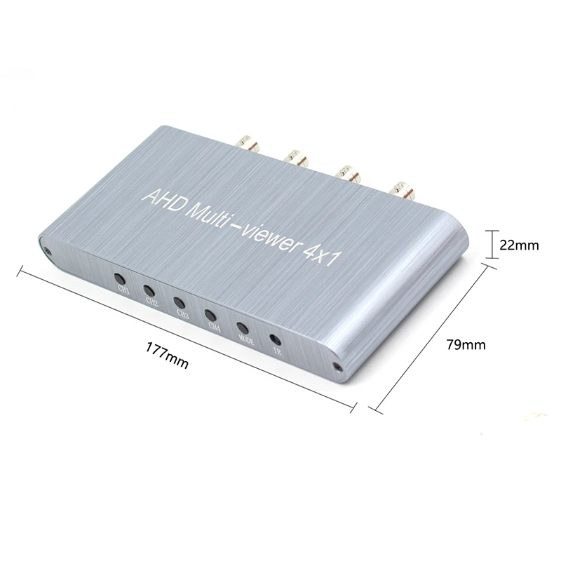 AHD Switcher 4 X 1 Multi-viewer ADH to HDMI Converter 4 AHD Input and 1 HDMI Out for TV DVD
