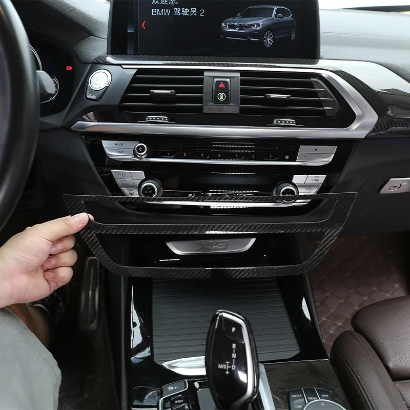 

Автомобильный Центральный Кондиционер из углеродного волокна для BMW X3/X4/G01/G02 2018-2021, декоративная рамка для объема, автомобильные аксессуары