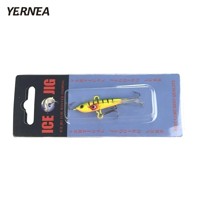 

New 1PCS 6cm 10.4g Ice Fishing Jig Bait 4 Colors Winter Ice Fishing Jig Bait Carp Fishing Lure hooks Lead Hard Lure Tackle