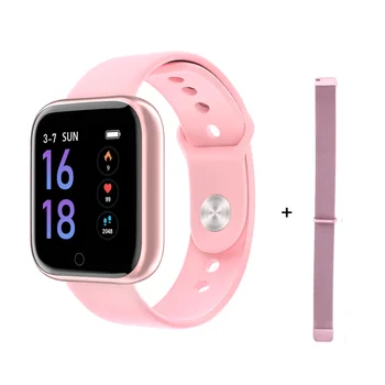 

Smartwatch T80+Strap/Set Women Smart Watch Fitness Tracker Blood Pressure Heart Rate Monitor Clock for IOS Android VS B57 P70