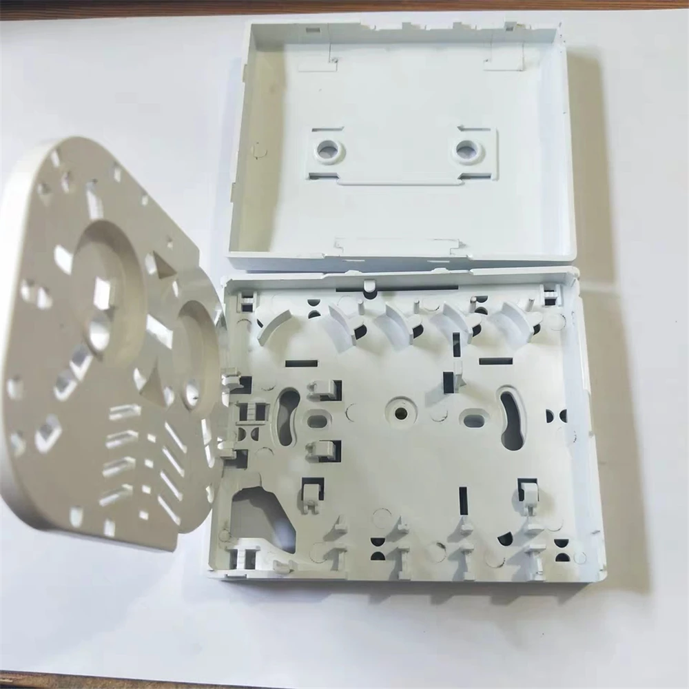 20 шт 4 порта Соединительная коробка оптоволоконной сети ABS стол распределительная коробка серый белый 4 ядра волоконно-оптический пластиковый ящик патч-панель ELINK