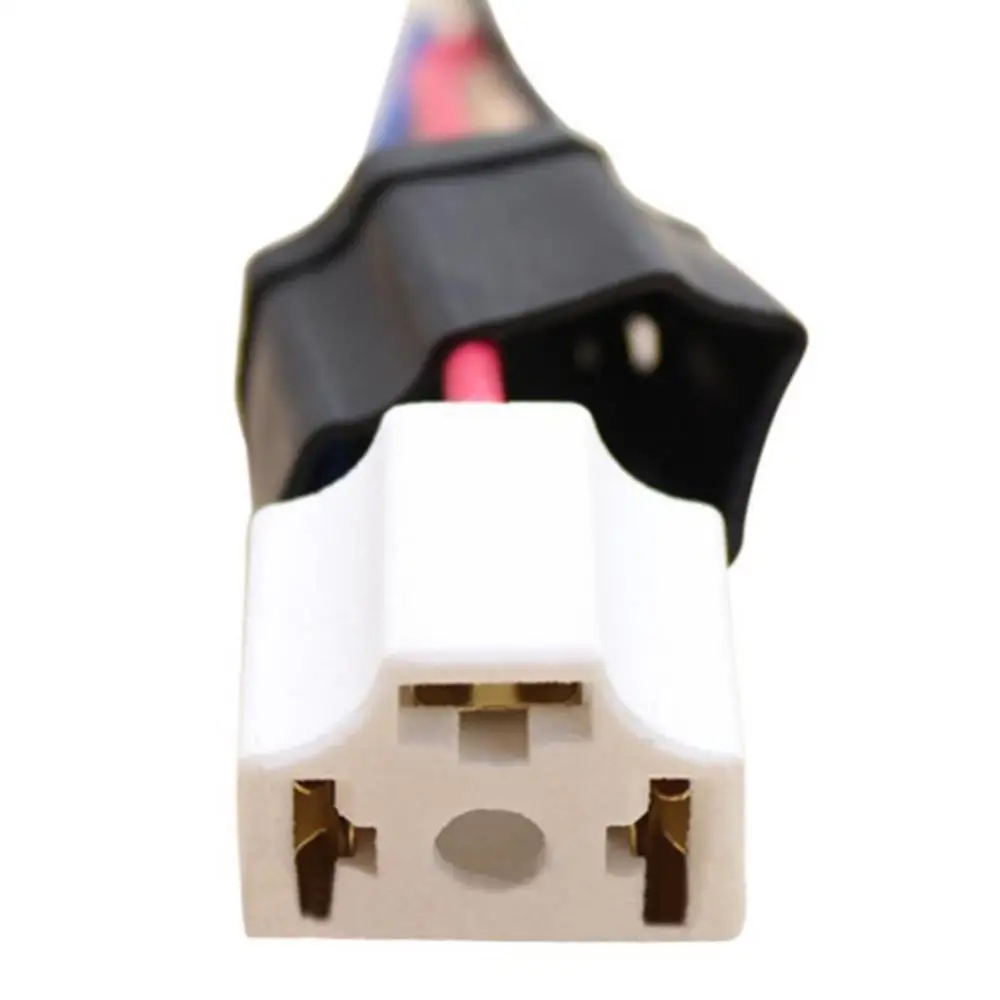 2Pcs H4 9003 Headlights Ceramic Wire Wiring Car Head Light Bulb Lamp