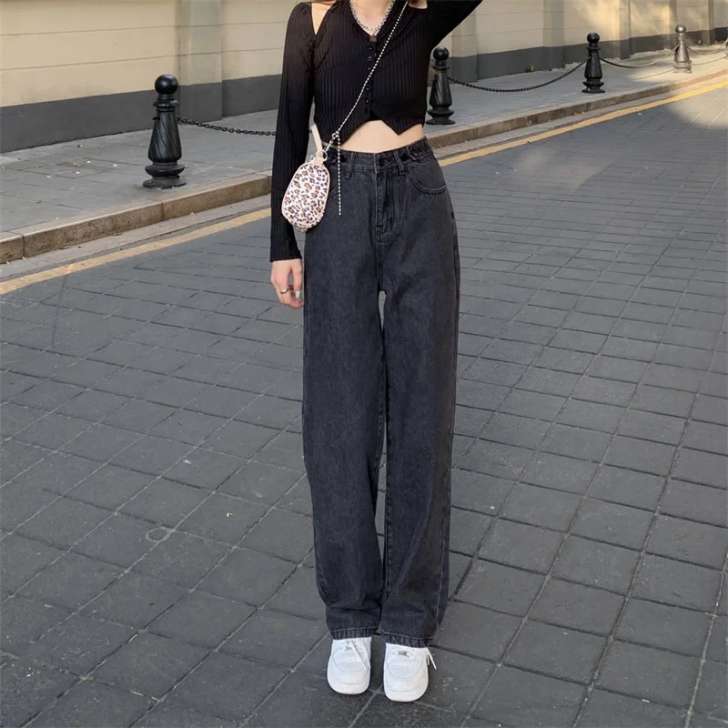 Black Jeans Pear Shaped Straight Pants 