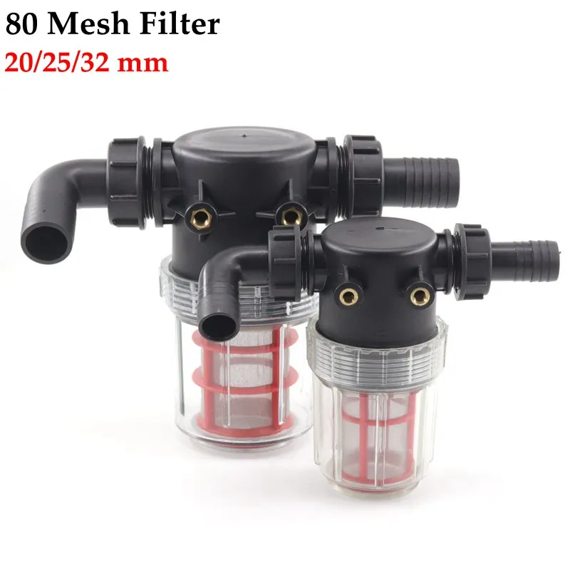 

20 25 32mm 80Mesh Transparent Water Filter Agriculture Garden Irrigation Sprayer Pet Aquarium Visible Hose Pre-Filter