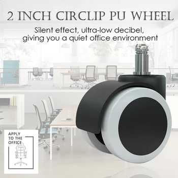 

New 5Pcs/set Caster Office Chair 50mm Swivel Wheel Furniture Hardware 2 Inch 360 Degree Universal Mute Wheel