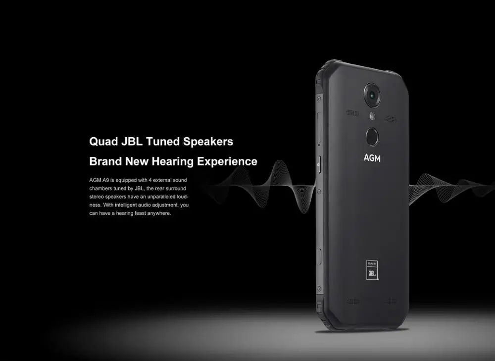 AGM A9 JBL кобрендинг+ плавающий модуль смартфон 4G Android 8,1 прочный телефон IP68 Водонепроницаемый NFC Quad-Box динамики