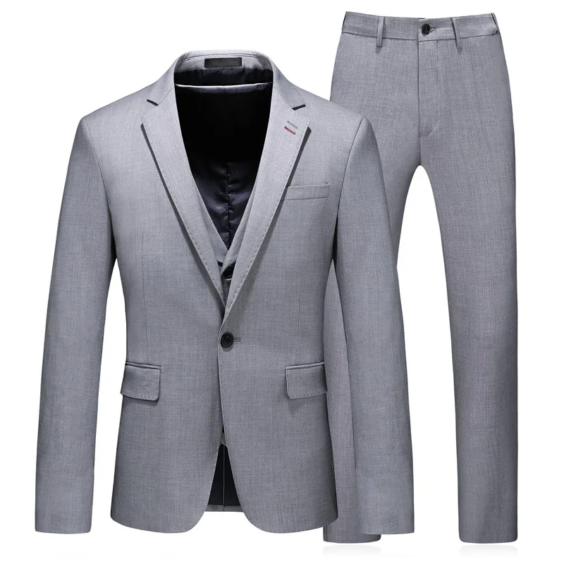 Hot Selling Light Grey Morning Style Men Tailcoat Groom Tuxedos Best Man Groomsmen Men Wedding Suits Bridegroom 3 Piece Suits - Цвет: Blazer jacket pants