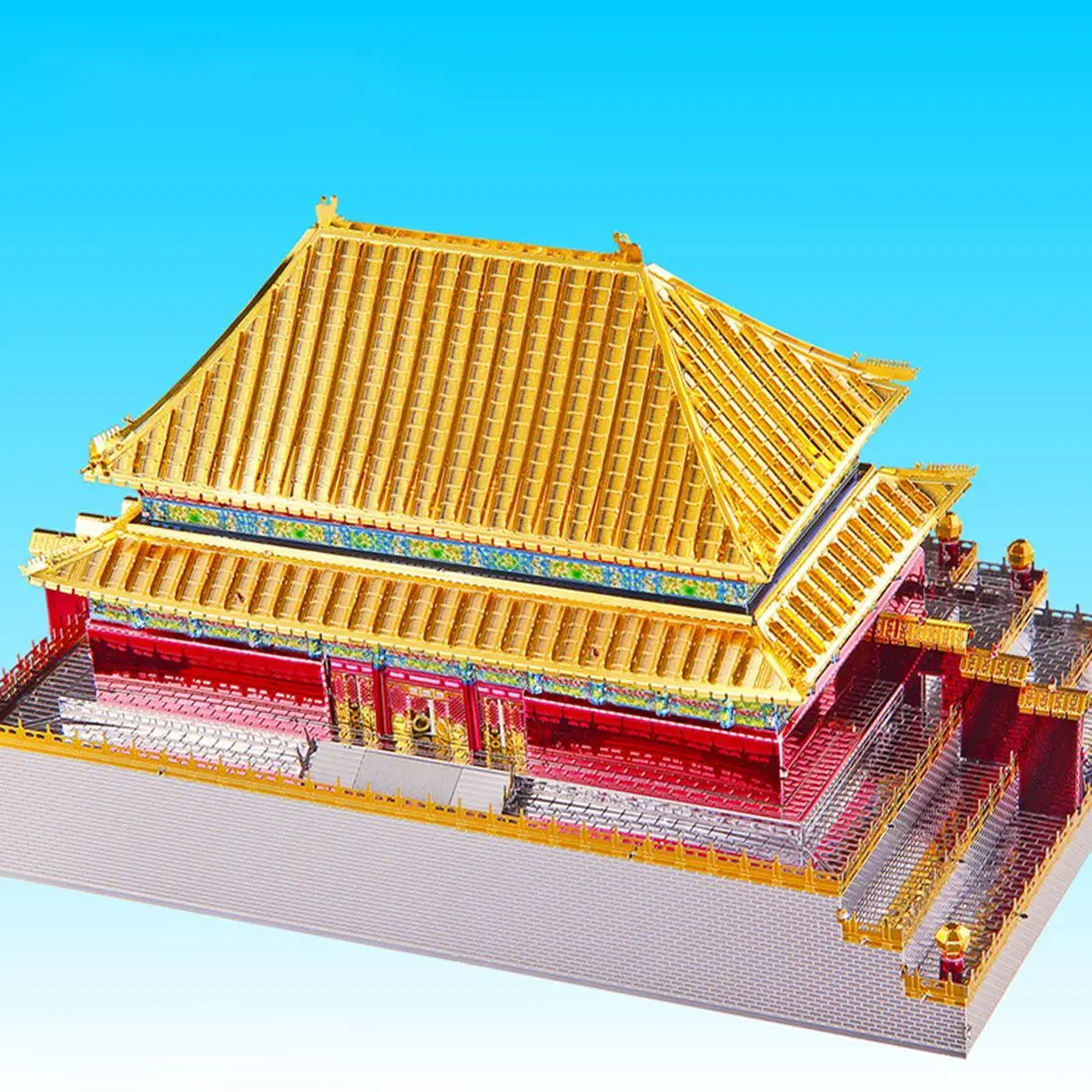 Набор строительных моделей Hall Of Supreme Harmony DIY 3D металлические пазлы, сборная игрушка-головоломка, обучающая игрушка, рождественский подарок для ребенка