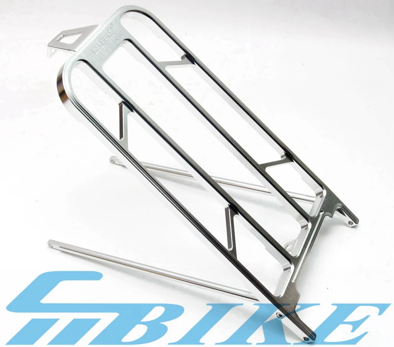 Aceoffix CNC велосипедная стойка для велосипеда Brompton Полка Складной велосипед мини алюминиевые задние грузовые стойки Велоспорт велосипед аксессуары детали - Цвет: silver
