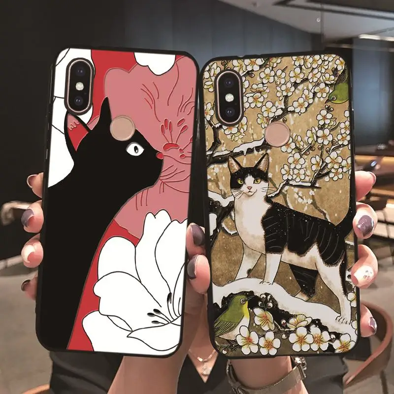 3D рельефный чехол для Xiaomi Redmi Note 7 8 6 5 4 Pro Plus S2 6A 5A милый с кошками Mi 9 Lite A3 CC9 CC9e A1 A2