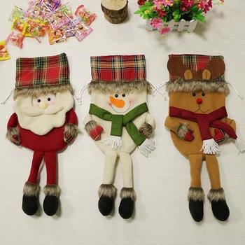 

50*18cm Christmas Snowman Gift Candy Bag Kids Holiday Party Elk Shopping Mall Decoration
