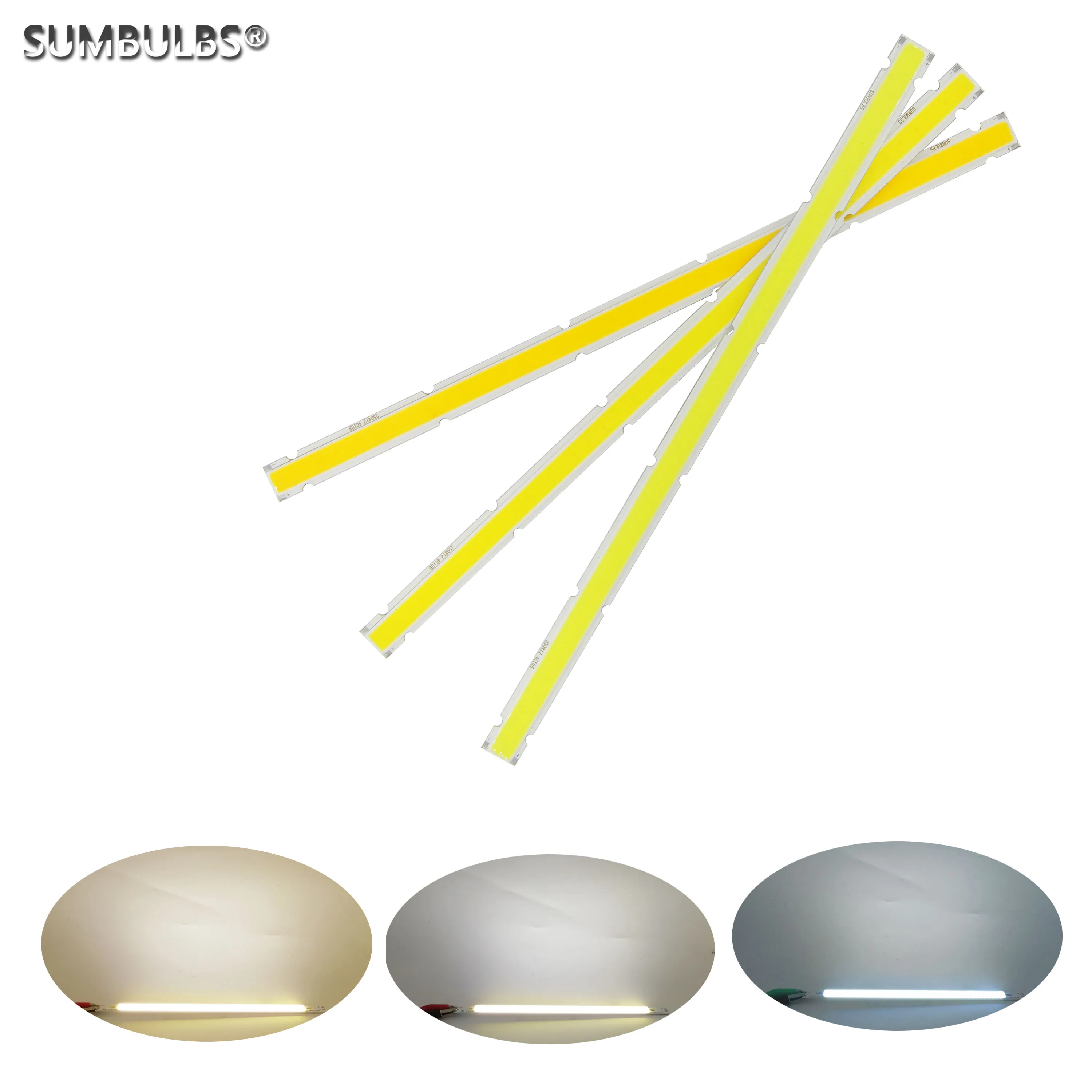 

SUMBULBS 250*12mm LED COB Light Strip Bulb LED Lamp 12V DC 10W Lighting Source 25cm Bar Lights for DIY Auto Working Lamps