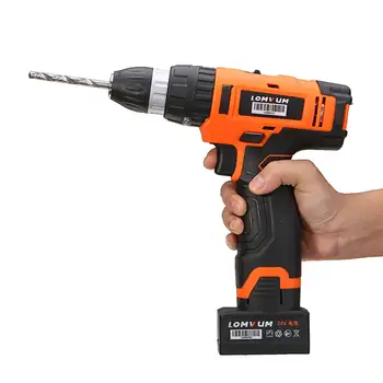 Online 220V Multifunction Battery Electric Screwdriver Rechargeable Hand Driver Power Tools Cordless Screwdriver Mini Drill Rotary Tool