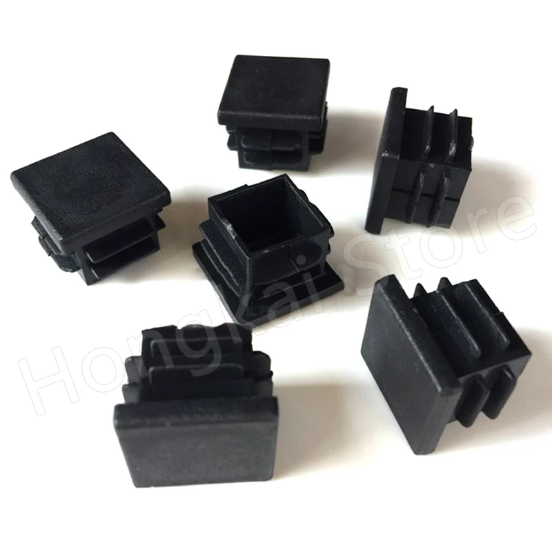 Pipe End Cap 2-16PCS PE Plastic Square Tube Plug 10x10mm~100x100mm Blanking End Caps Tube Pipe Inserts Bung Chair Feet