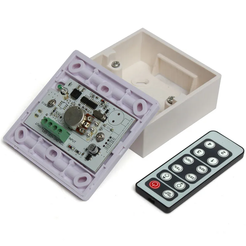Regulador De Intensidad LED PWM Con Mando A Distancia - 12V/24V, 8A, Para Tiras De Luz