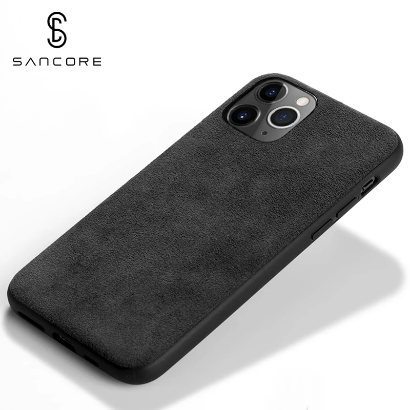 SanCore чехол для телефона для iPhone 11 Pro Max Чехол Кожаный Модный Алькантара из ТПУ в деловом стиле сумка для телефона Роскошный чехол для мобильного телефона