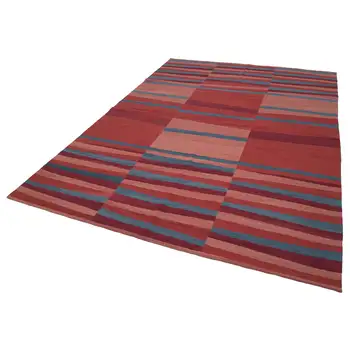 

228x311 Cm Red Handmade Contemporary Area Rug-7x10 Ft