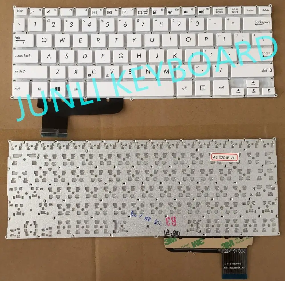 JUNLI KEYBOARD For Asus X201 X201E S200 S200E x202e Q200 Q200E US White Laptop Keyboard | Компьютеры и офис