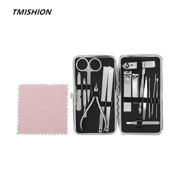 

15pcs/1set Manicure Tools Stainless Steel Nail Clipper Eyebrow Scissors Pedicure Knife Manicure Tool Set Nail Extension Kit