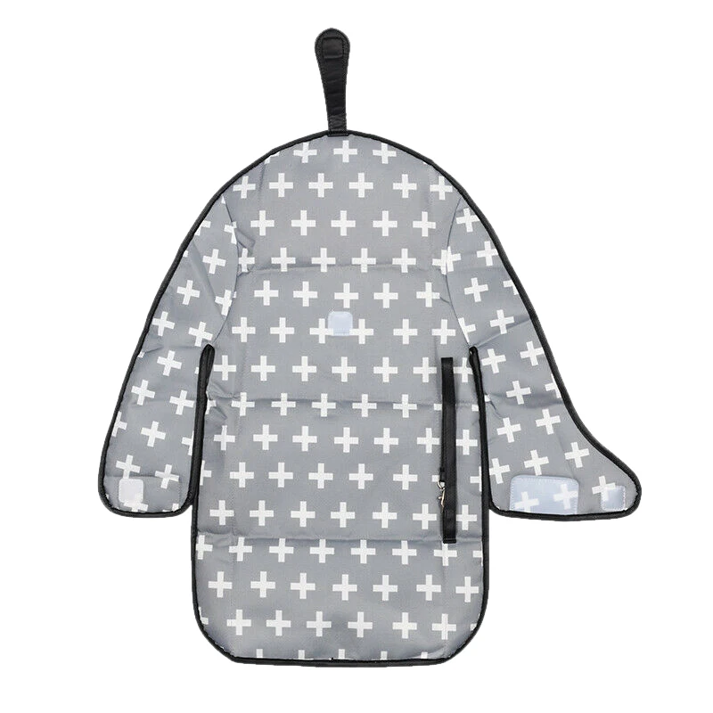 Baby Portable Can Folding Diaper Changing Pad Waterproof Mat Bag Travel Storage - Цвет: Gray