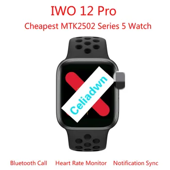 

2020 Cheap MTK2502 Smart Watch IWO 12 Pro 44mm Heart Rate Bluetooth Call Music Player Sport Waterproof Watch VS IWO 10 11 12 p68