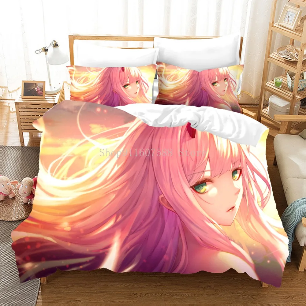 Japanese Anime Re Zero Comforter Bedding Set kara Hajimeru Isekai Seikatsu Emilia Cartoon Duvet Cover And Pillowcases Bed Linen | Дом и сад