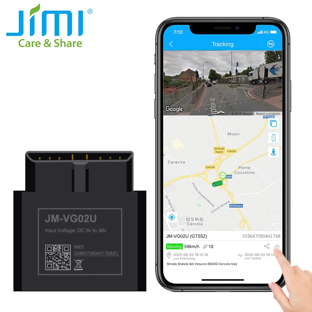 Jimi Новый VG02U мини gps трекер OBD Plug & Play с отслеживанием в реальном времени мониторинг